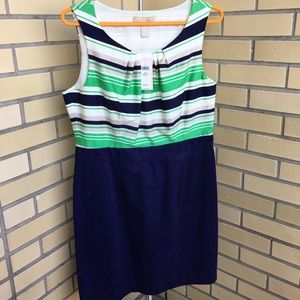 Banana Republic Petite Striped Sleeveless Dress